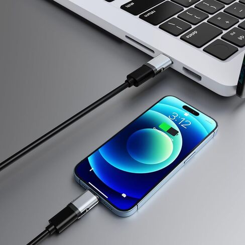 محول مغناطيسي USB C بقدرة 240 وات، 2 حزمة من محولات USB C مغناطيسية مستقيمة مع 4 موصلات، شحن سريع 24 سنًا 40 جيجابت في الثانية 8K 60 هرتز لـ Thunderbolt 3/4، MacBook Pro/Air/، كمبيوتر محمول، سويتش، iPhone 15Pro/Max in Kuwait