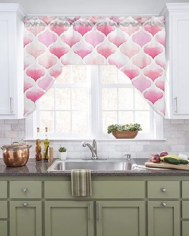 Botanical Leaves Swag Kitchen Curtain Sets with Valance,3 Pieces Rod Pocket Curtain Drapes for Bedroom Bathroom Cafe Windows,Wildflower Herb Plant Vintage Dragonfly 56''x36''&24''x27.5''x2Panels in Saudi Arabia