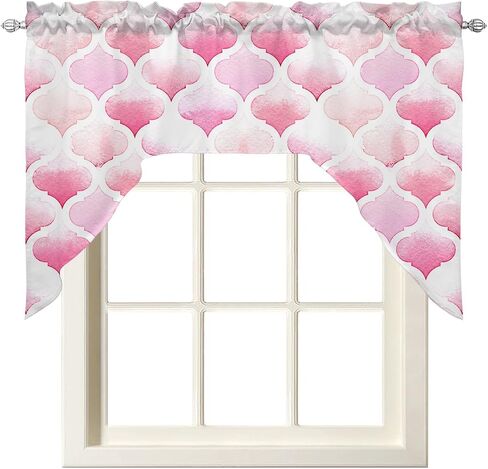 Botanical Leaves Swag Kitchen Curtain Sets with Valance,3 Pieces Rod Pocket Curtain Drapes for Bedroom Bathroom Cafe Windows,Wildflower Herb Plant Vintage Dragonfly 56''x36''&24''x27.5''x2Panels in Saudi Arabia