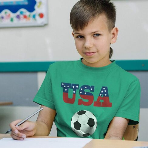 Toddler T-Shirt USA Soccer Ball Soccer Cotton Soccer Ball Boy & Girl Clothes in Saudi Arabia
