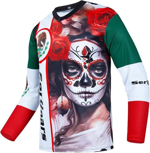 Men's Mountain Bike Jersey, Long Sleeve, Quick Dry, Off-Road Motocross Jersey, Downhill & Motocross Shirts in Kuwait