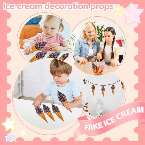 Artificial Ice Cream Scoops Realistic Simulation Imitation Fake Food Desserts Model Replica Fake Ice Cream Balls Photography Prop for Home Shops Staging Display (marmalade) in Saudi Arabia