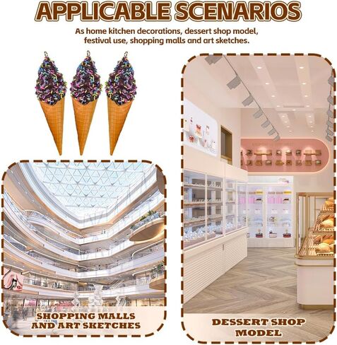 Artificial Ice Cream Scoops Realistic Simulation Imitation Fake Food Desserts Model Replica Fake Ice Cream Balls Photography Prop for Home Shops Staging Display (marmalade) in Saudi Arabia
