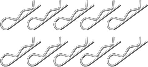 METALLIXITY Cotter Pins (2mm x 40mm) 20Pcs, Carbon Steel R Shaped Spring Clip Pins for Hitch Pin Lock Systems, Silver Tone in Saudi Arabia