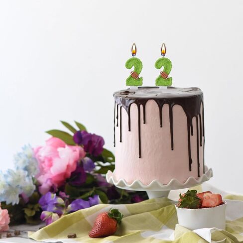 22 شمعة عيد ميلاد، شموع الكيك الثانية والعشرون، فضية عيد ميلاد سعيد عدد 22 شمعة لتزيين الكيك للرجال والنساء in Kuwait