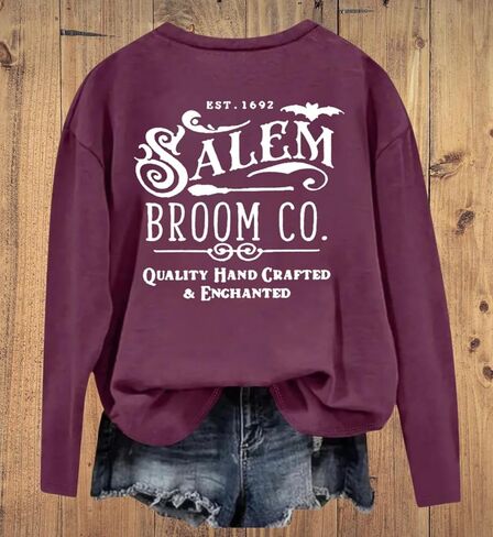 1692 They Missed One Halloween Shirts for Women Salem Witch Long Sleeve Shirt Halloween Hocus Pocus Pullover Tops in Saudi Arabia