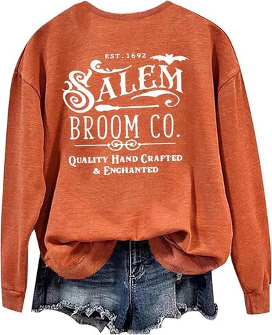 1692 They Missed One Halloween Shirts for Women Salem Witch Long Sleeve Shirt Halloween Hocus Pocus Pullover Tops in Saudi Arabia