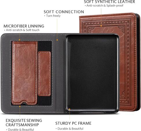 حافظة CoBak لجميع إصدارات Kindle 11th Generation 2022 الجديدة فقط - غطاء ذكي من جلد البولي يوريثان مع مسند، ونوم تلقائي واستيقاظ، حافظة حماية ممتازة لجهاز Kindle 2022 in Saudi Arabia