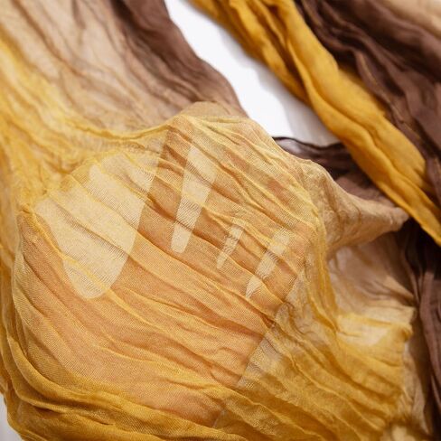Cheesecloth Table Runner, Gradient-Light and Dark Blue Gauze Table Runner, Widely Use Cheese Cloth Table Runner 120 Inches Long, Versatile Sheer Table Runner with Crinkle, for DIY, Party in Saudi Arabia