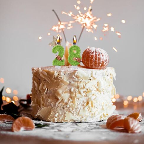 28 82 Birthday Candles, 28th 82nd Cake Candles, Silver Happy Birthday Number 28 82 Candles Cake Topper Decorations for Party Men Women in Kuwait