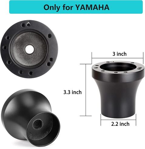 10L0L Golf Cart Steering Wheel Adapter Chrome Hub for Yamaha Golf Carts- Silver/Black in Saudi Arabia