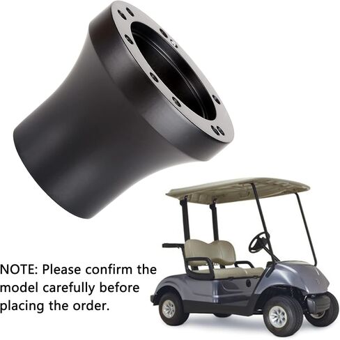 10L0L Golf Cart Steering Wheel Adapter Chrome Hub for Yamaha Golf Carts- Silver/Black in Saudi Arabia