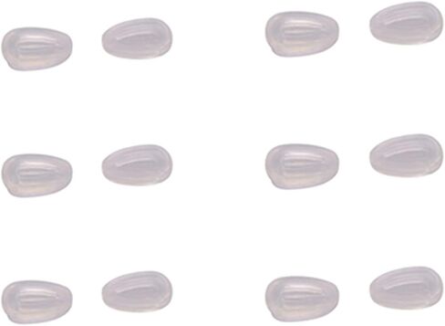 Clear Rubber Silicon Push On Type Nose Pads Pieces Buds for Glasses Sunglasses Frames Reading Eye Wear HNP002 (Clear - 3 Pairs) in Kuwait