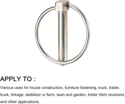 METALLIXITY Linch Pin with Ring (12mmx70mm) 2Pcs, Carbon Steel Linch Pins Lock Clips Fastener Pin - for House Construction, Tractors, Trailers, Trucks, Mowers, Trolley in Saudi Arabia
