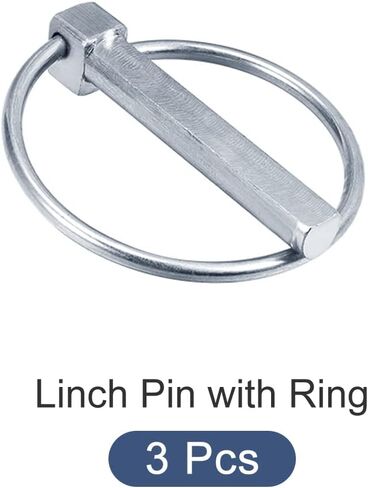 METALLIXITY Linch Pin with Ring (12mmx70mm) 2Pcs, Carbon Steel Linch Pins Lock Clips Fastener Pin - for House Construction, Tractors, Trailers, Trucks, Mowers, Trolley in Saudi Arabia