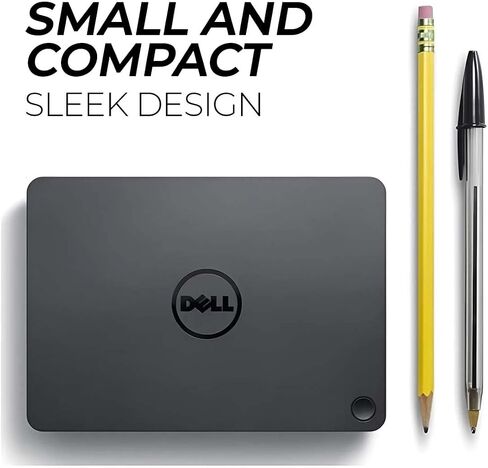 حزمة محطة الإرساء WD15 USB-C من Dell مع دعم الشاشة المزدوجة، ومحول طاقة 180 وات، وHDMI/VGA/MiniDP، وإيثرنت، ومنافذ USB متعددة (متجددة) in Saudi Arabia