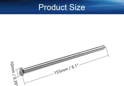 Yinpecly M6-1 x 120mm Hex Bolt Hex Flat Head Cap Bolts Screws for High-pressure Flow Pump Impellers Silver 4PCS in Saudi Arabia