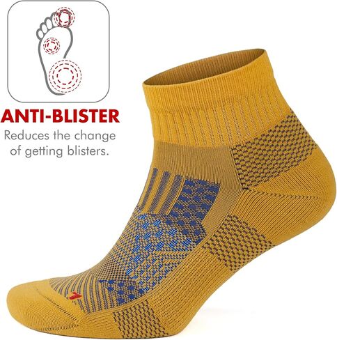 زوجان من جوارب الجري للجنسين من GoWith، جوارب رياضية مبطنة مضادة للبثور، جوارب كاحل مبطنة بدون خياطة in Kuwait