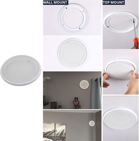2pcs Round Ceiling Speaker Grill Covers for 8 Inch Speaker with Screws(White) in Saudi Arabia