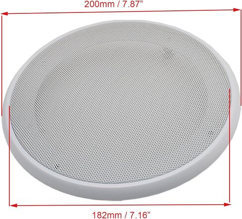 2pcs Round Ceiling Speaker Grill Covers for 8 Inch Speaker with Screws(White) in Saudi Arabia