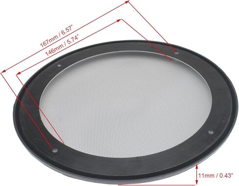 2pcs Round Ceiling Speaker Grill Covers for 8 Inch Speaker with Screws(White) in Saudi Arabia
