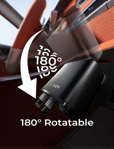LISEN Retractable Car Charger [69W USB C Car Charger Adapter] iPhone 16 Car Charger Fast Charging, Fast Charging Car Charger, Type C Retractable Car Charger for iPhone 16 15 14 13 12, Samsung, Black in Saudi Arabia