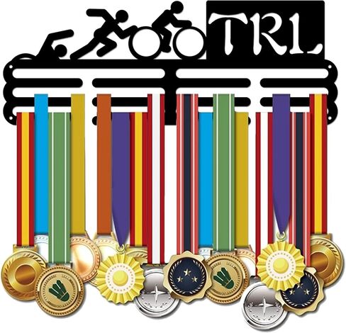 SUPERDANT Male Track and Field Medal Hanger Display Running Rack Frame Pole Vault Competition Medal Holder Sports 60+ Medals Display Frame Stain Steel Hook Black 15.75in Wide 3 Hanger Bar with Screws in Saudi Arabia