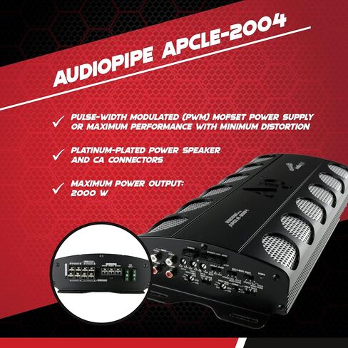 Audiopipe APCL2004 4-Channel 2000W Max Amplifier in Saudi Arabia