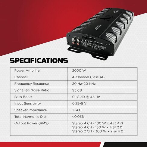 Audiopipe APCL2004 4-Channel 2000W Max Amplifier in Saudi Arabia