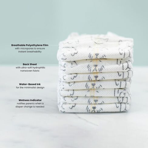 PARASOL Clear+Dry Disposable Diapers | RashShield Protection, Leakproof Design, Hypoallergenic Diaper Set | Size 4, (20-32 lbs) 216 Count in Saudi Arabia