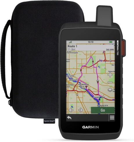 Garmin Montana 760i Rugged GPS Handheld Navigator | inReach for SOS & 2-Way Texting, 5" Touchscreen, Camera, Satellite Imagery, Mapping for Roads or Trails | Signature Series Power Bundle in Saudi Arabia