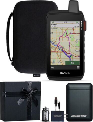 Garmin Montana 760i Rugged GPS Handheld Navigator | inReach for SOS & 2-Way Texting, 5" Touchscreen, Camera, Satellite Imagery, Mapping for Roads or Trails | Signature Series Power Bundle in Saudi Arabia