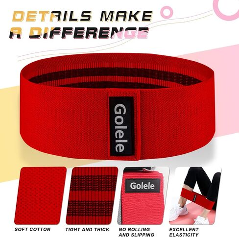 Resistance Bands for Working Out, Non Slip Thick Squat Exercise Bands for Yoga, Pilates, Rehab, Fitness 3 Booty Bands 1 Long Resistant Band for Women Men Gym Hip Thigh Glute Bands Set in Saudi Arabia