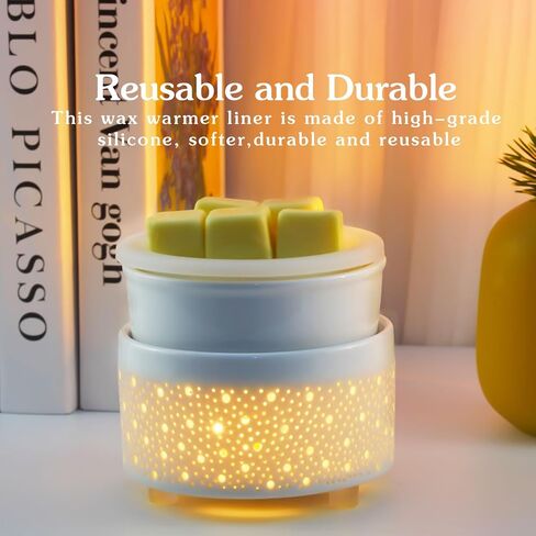 50 pcs Wax Melt Burner Warmer Liners Reusable Leakproof Scented Wax Melt Cups Candle Wax Warmer Liner Tray Dish for Wax Melter Oil Burner,Plug in Burner Candle Warmer Plate in Saudi Arabia