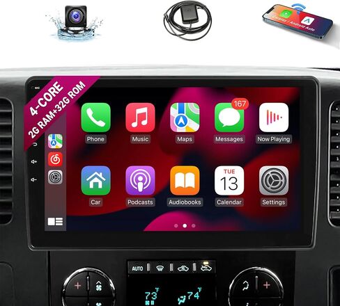 ستيريو سيارة Leadfan لسيارة تشيفي شيفروليه سيلفرادو جي إم سي بويك تاهو سييرا يوكون راديو مع Carplay Android Auto 10.1 بوصة IPS تعمل باللمس أجهزة استقبال الصوت مع كاميرا Bakup GPS Navi in Saudi Arabia