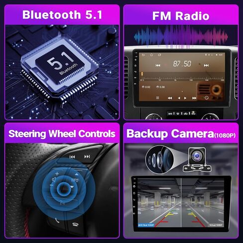 ستيريو سيارة Leadfan لسيارة تشيفي شيفروليه سيلفرادو جي إم سي بويك تاهو سييرا يوكون راديو مع Carplay Android Auto 10.1 بوصة IPS تعمل باللمس أجهزة استقبال الصوت مع كاميرا Bakup GPS Navi in Saudi Arabia