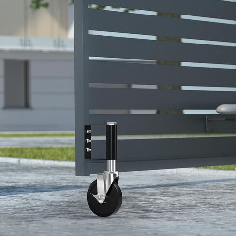 Gate Wheels for Wooden Gate, Fence Spring Loaded Gate Caster Wheel, Farm Gate Support Wheel with Brake, Outdoor Gate Helper for Wooden Fences with 360° Swivel, 220 Lbs Capacity in Saudi Arabia