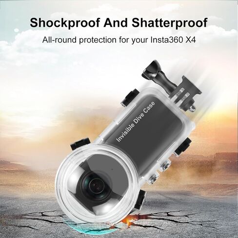 PULUZ 50m/164ft Invisible Dive Case for Insta360 X3 Accessories Underwater Housing Cover Protective Case PC Shell, Underwater Photography Cameras for Insta 360 x3 Waterproof Cases in Kuwait