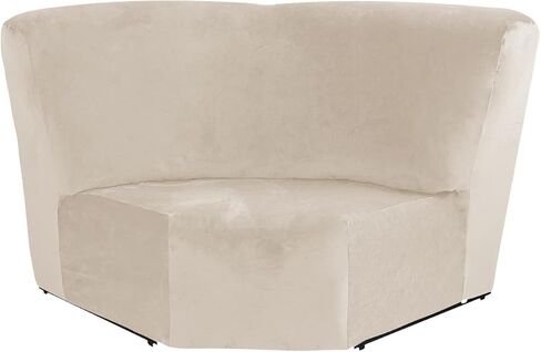 أغطية أريكة مقسمة من cjc، غطاء مقطعي للزاوية، قطعة زاوية، غطاء منزلق على شكل حرف L قابل للعكس، واقي أريكة زاوية كرسي لغرفة المعيشة (بني مخملي، غطاء الزاوية فقط) in Kuwait