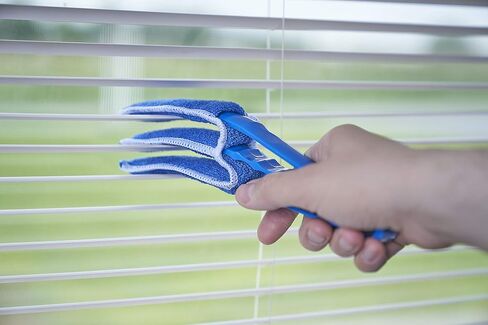 Blind Cleaner Duster Tool, Fan Blade Cleaner, Air Duct Cleaning Tools, Blue Window Blinds Cleaner with Microfiber Sleeve for Fans, Window Blinds, Vents, Shutters…-Superio in Kuwait