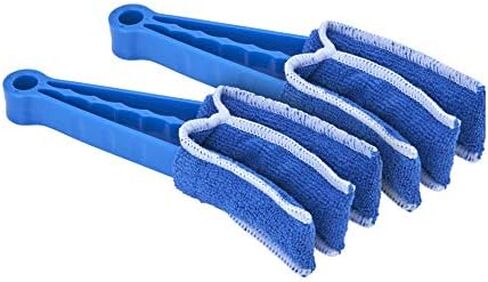 Blind Cleaner Duster Tool, Fan Blade Cleaner, Air Duct Cleaning Tools, Blue Window Blinds Cleaner with Microfiber Sleeve for Fans, Window Blinds, Vents, Shutters…-Superio in Kuwait