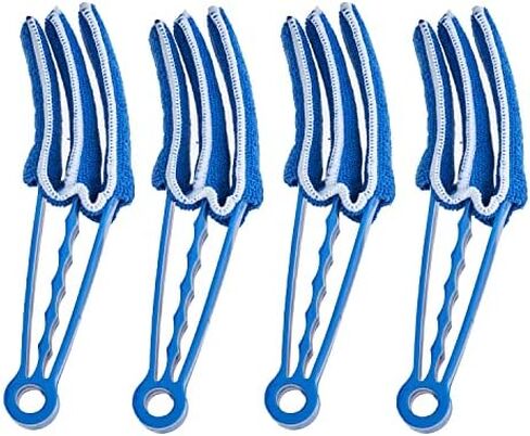 Blind Cleaner Duster Tool, Fan Blade Cleaner, Air Duct Cleaning Tools, Blue Window Blinds Cleaner with Microfiber Sleeve for Fans, Window Blinds, Vents, Shutters…-Superio in Kuwait