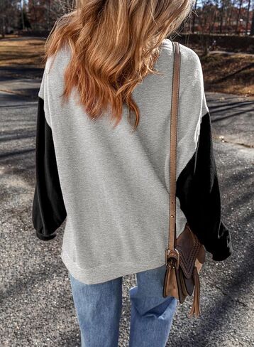 SHEWIN Sweatshirt for Women Casual Long Sleeve Crewneck Lightweight Pullover Tops Loose Sweatshirts in Saudi Arabia