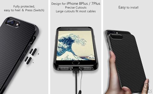 حافظة ONES رفيعة للغاية لهاتف iPhone Xs Max · نسيج من ألياف الكربون [منع بصمات الأصابع] [حماية الكاميرا والشاشة] [امتصاص الصدمات] [غير قابل للانزلاق] · غطاء خفيف الوزن أسود in Kuwait