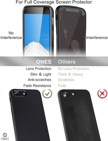 حافظة ONES رفيعة للغاية لهاتف iPhone Xs Max · نسيج من ألياف الكربون [منع بصمات الأصابع] [حماية الكاميرا والشاشة] [امتصاص الصدمات] [غير قابل للانزلاق] · غطاء خفيف الوزن أسود in Kuwait
