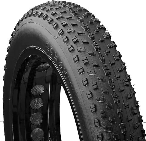 Mongoose Fat Tire Replacement, 20" x 4" or 26" x 4" Fat Tire Bike, Knobby, Puncture Guard, Nylon Inserts Within The Tire for Extra Puncture Resistance, Bicycle Replacement Parts, Black in Kuwait