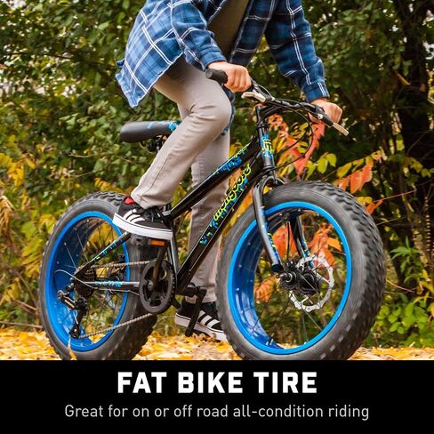 Mongoose Fat Tire Replacement, 20" x 4" or 26" x 4" Fat Tire Bike, Knobby, Puncture Guard, Nylon Inserts Within The Tire for Extra Puncture Resistance, Bicycle Replacement Parts, Black in Kuwait
