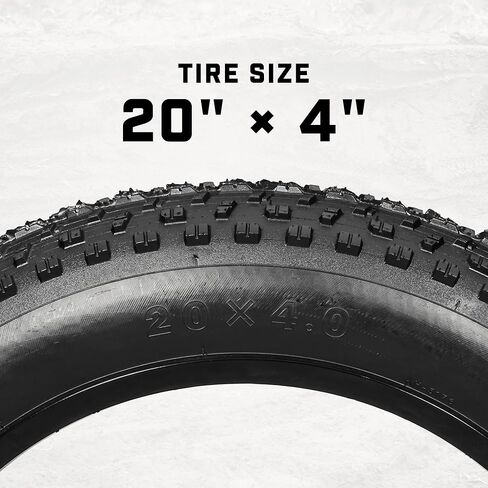 Mongoose Fat Tire Replacement, 20" x 4" or 26" x 4" Fat Tire Bike, Knobby, Puncture Guard, Nylon Inserts Within The Tire for Extra Puncture Resistance, Bicycle Replacement Parts, Black in Kuwait