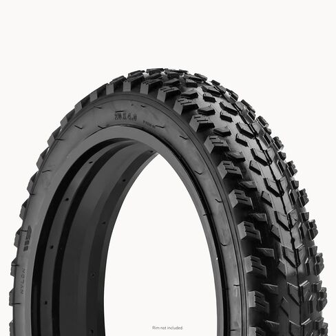 Mongoose Fat Tire Replacement, 20" x 4" or 26" x 4" Fat Tire Bike, Knobby, Puncture Guard, Nylon Inserts Within The Tire for Extra Puncture Resistance, Bicycle Replacement Parts, Black in Kuwait