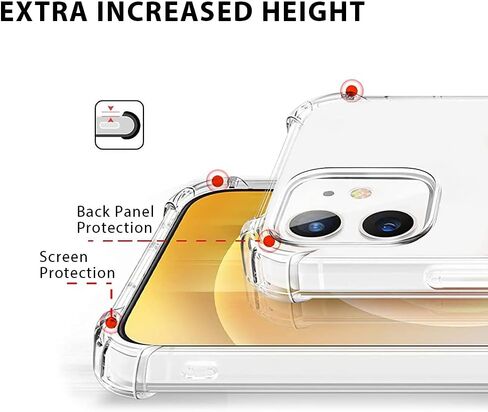 YESPURE Crossbody Case for iPhone 12 Mini 5.4 inch,Phone Case for iPhone 12 Mini, Clear TPU Soft Case for iPhone 12 Mini Holder with Neck Cord Lanyard Strap-Clear - Rainbow Yellow in Saudi Arabia